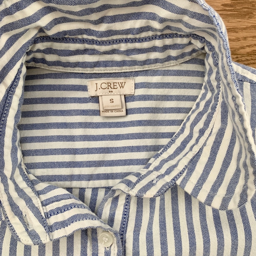 J. Crew Stripped Collared Pullover Small - image 6